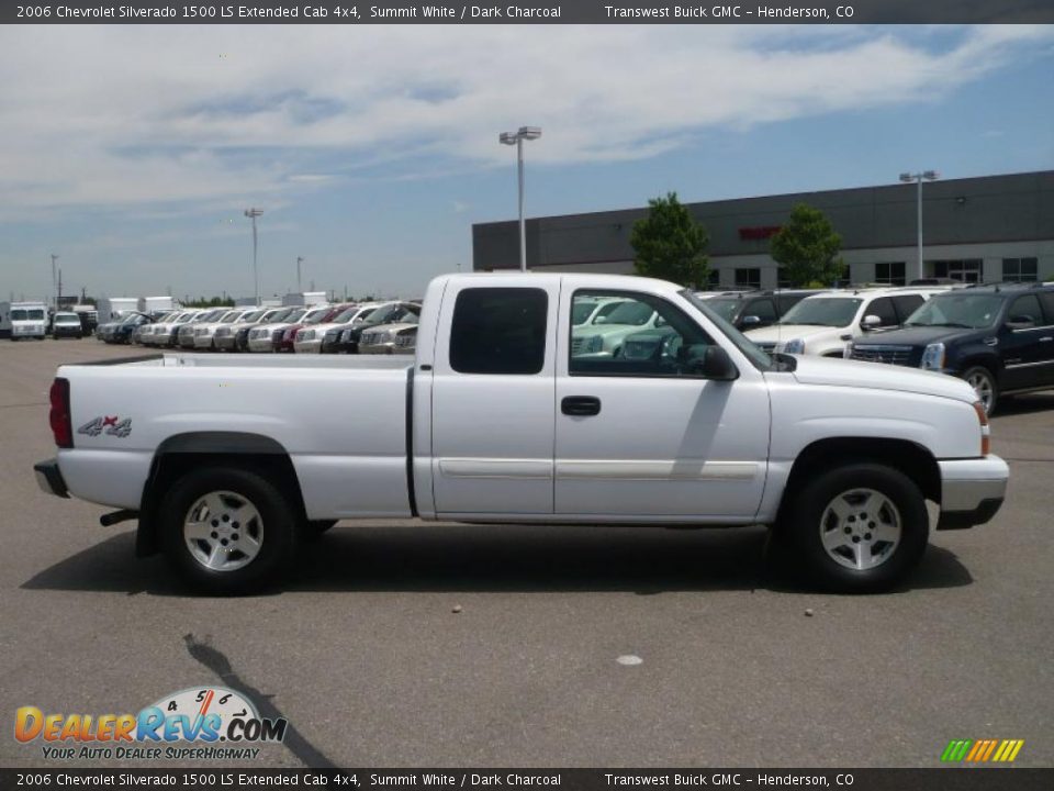 2006 Chevrolet Silverado 1500 LS Extended Cab 4x4 Summit White / Dark Charcoal Photo #6