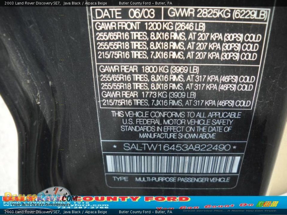 2003 Land Rover Discovery SE7 Java Black / Alpaca Beige Photo #9