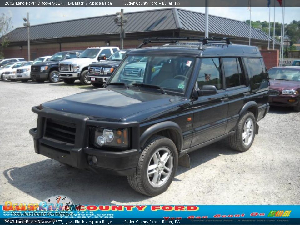 2003 Land Rover Discovery SE7 Java Black / Alpaca Beige Photo #15