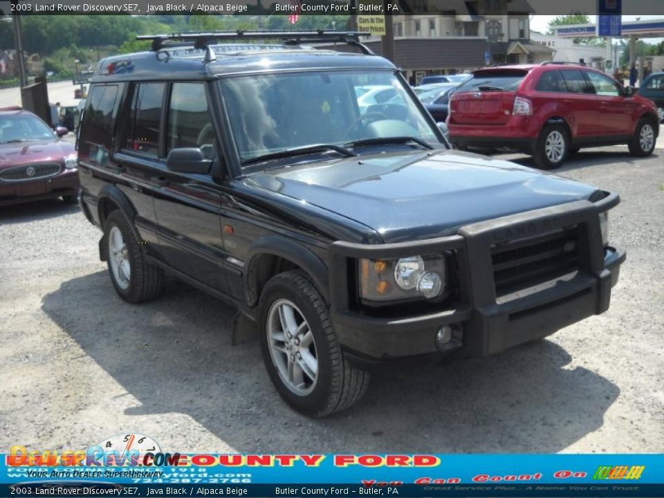 2003 Land Rover Discovery SE7 Java Black / Alpaca Beige Photo #17