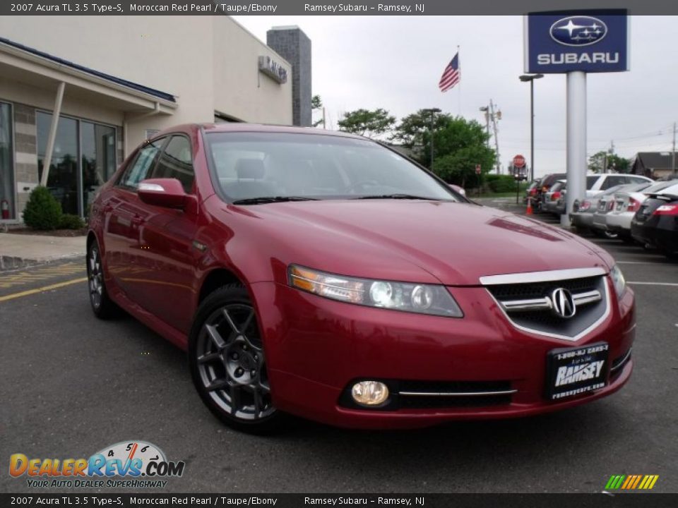 2007 Acura TL 3.5 Type-S Moroccan Red Pearl / Taupe/Ebony Photo #1