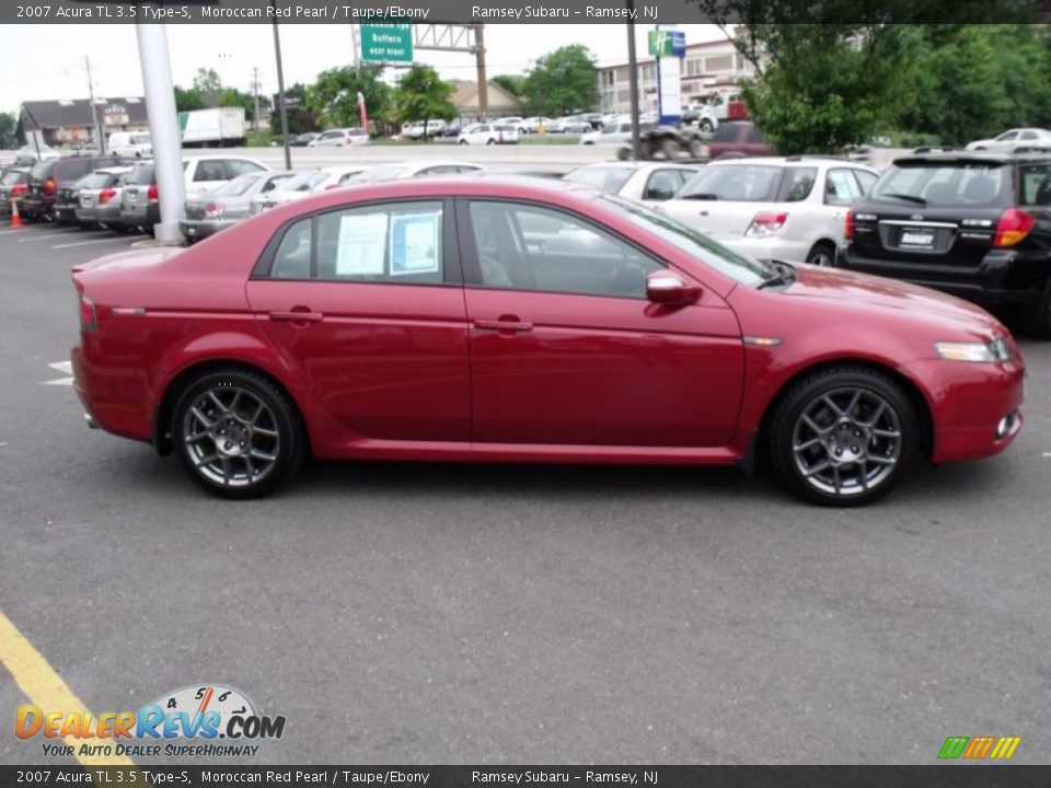 2007 Acura TL 3.5 Type-S Moroccan Red Pearl / Taupe/Ebony Photo #3