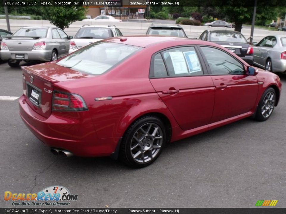 2007 Acura TL 3.5 Type-S Moroccan Red Pearl / Taupe/Ebony Photo #4