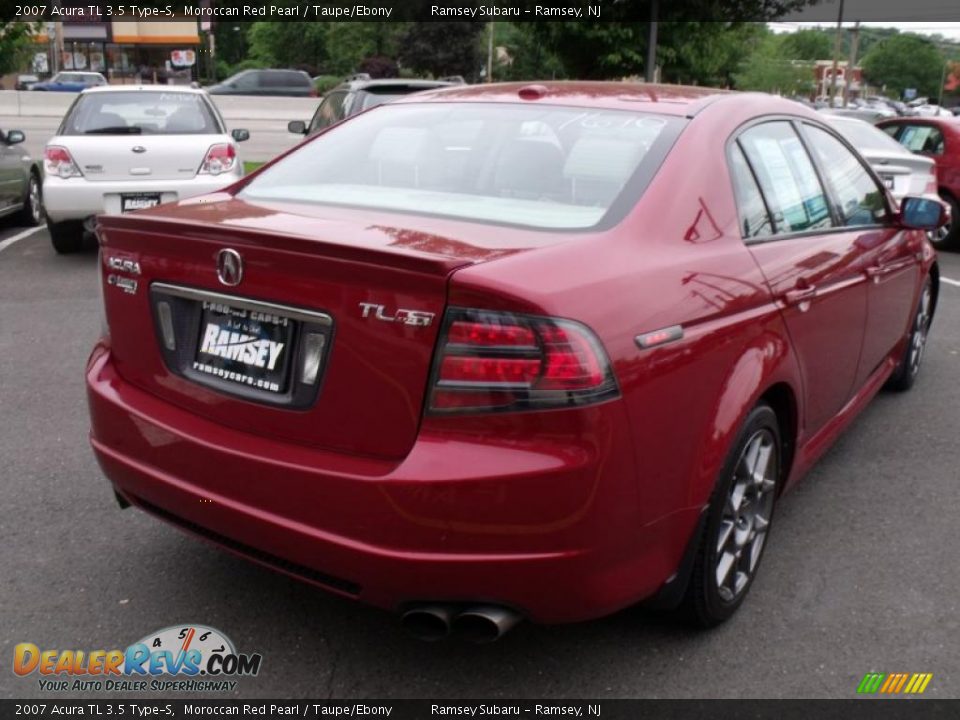 2007 Acura TL 3.5 Type-S Moroccan Red Pearl / Taupe/Ebony Photo #5