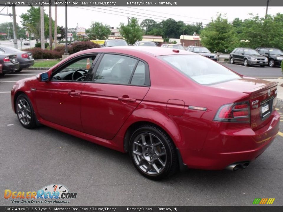 2007 Acura TL 3.5 Type-S Moroccan Red Pearl / Taupe/Ebony Photo #10