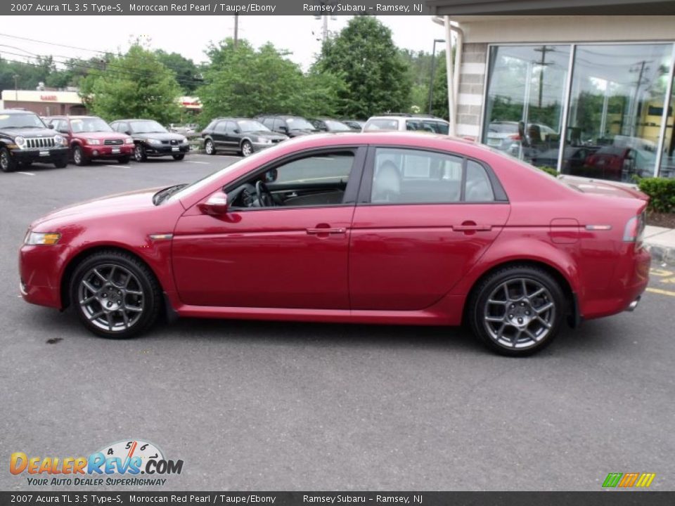 2007 Acura TL 3.5 Type-S Moroccan Red Pearl / Taupe/Ebony Photo #11