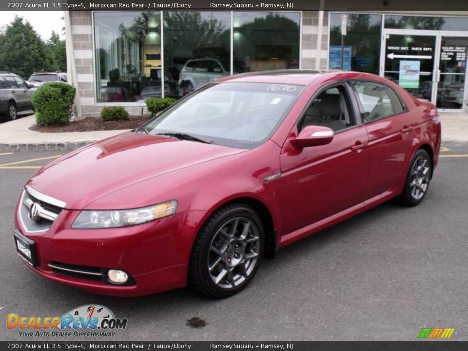 2007 Acura TL 3.5 Type-S Moroccan Red Pearl / Taupe/Ebony Photo #12
