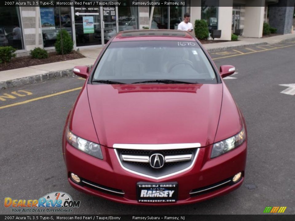 2007 Acura TL 3.5 Type-S Moroccan Red Pearl / Taupe/Ebony Photo #13