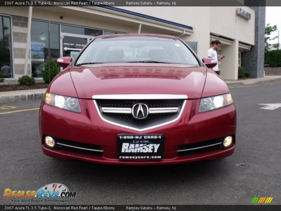2007 Acura TL 3.5 Type-S Moroccan Red Pearl / Taupe/Ebony Photo #14