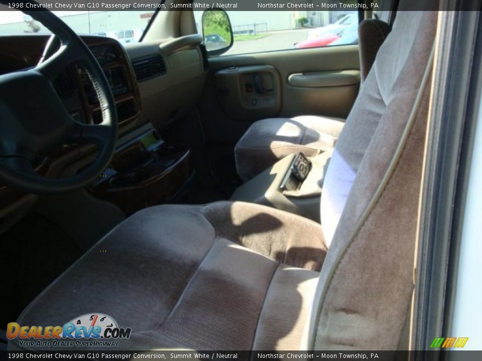 1998 Chevrolet Chevy Van G10 Passenger Conversion Summit White / Neutral Photo #9