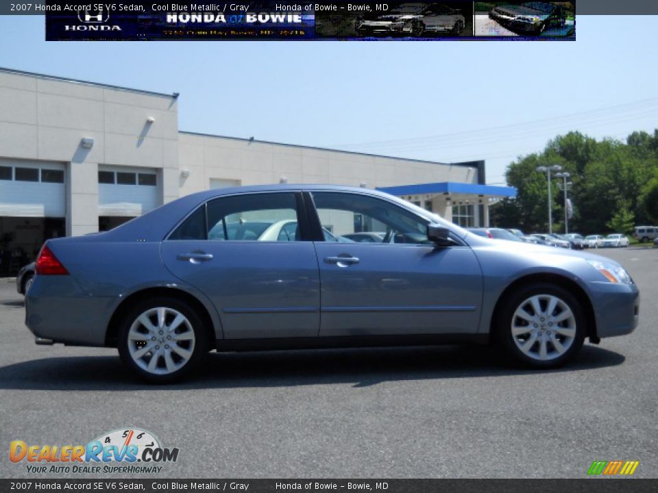 2007 Honda Accord SE V6 Sedan Cool Blue Metallic / Gray Photo #2