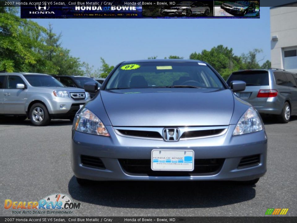 2007 Honda Accord SE V6 Sedan Cool Blue Metallic / Gray Photo #8