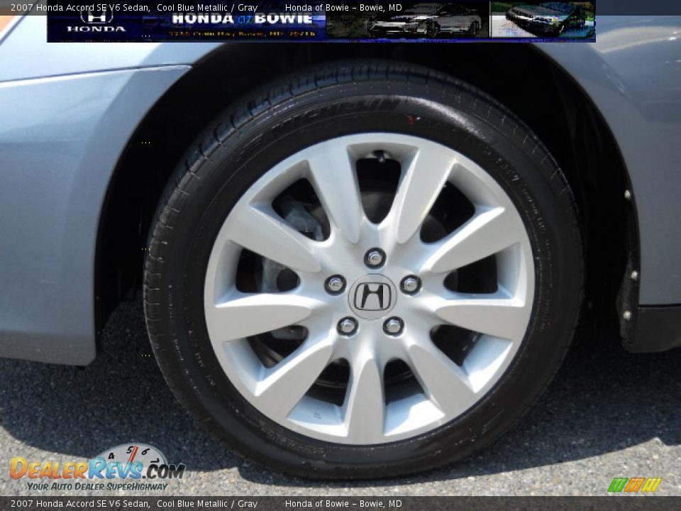 2007 Honda Accord SE V6 Sedan Cool Blue Metallic / Gray Photo #9