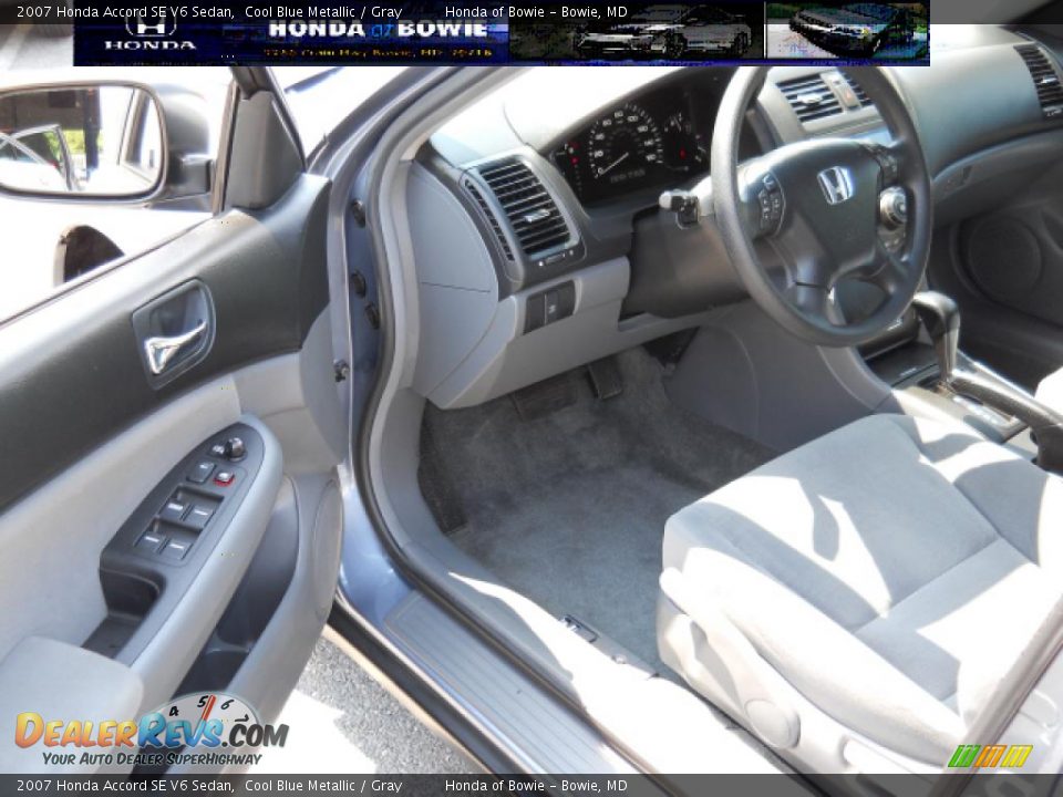 2007 Honda Accord SE V6 Sedan Cool Blue Metallic / Gray Photo #10