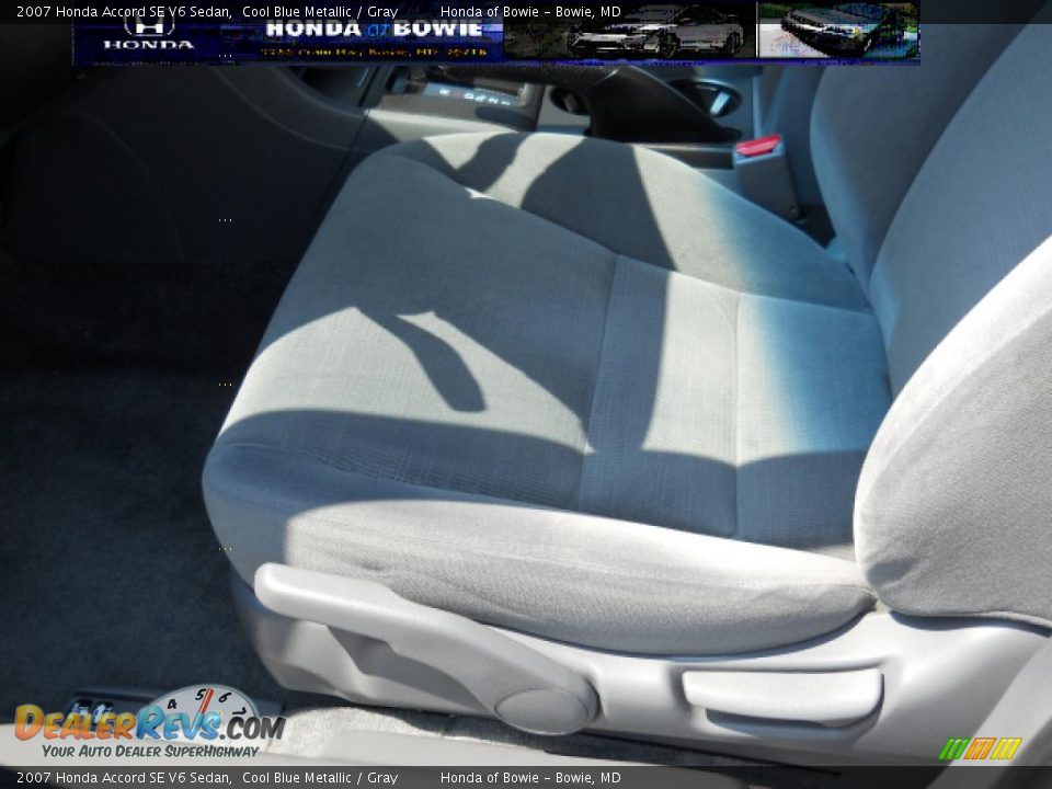 2007 Honda Accord SE V6 Sedan Cool Blue Metallic / Gray Photo #11