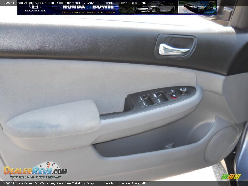 2007 Honda Accord SE V6 Sedan Cool Blue Metallic / Gray Photo #12