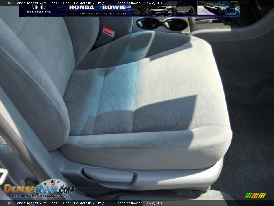 2007 Honda Accord SE V6 Sedan Cool Blue Metallic / Gray Photo #15