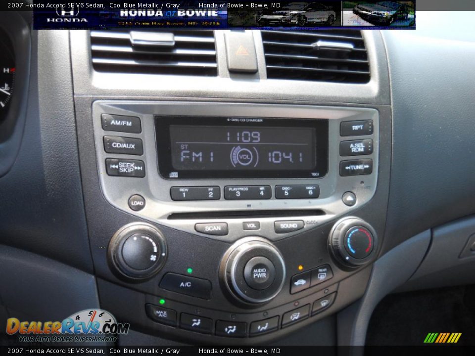2007 Honda Accord SE V6 Sedan Cool Blue Metallic / Gray Photo #16