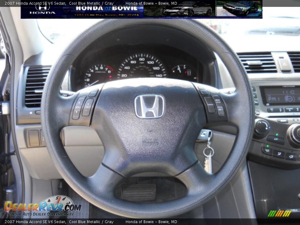 2007 Honda Accord SE V6 Sedan Cool Blue Metallic / Gray Photo #18