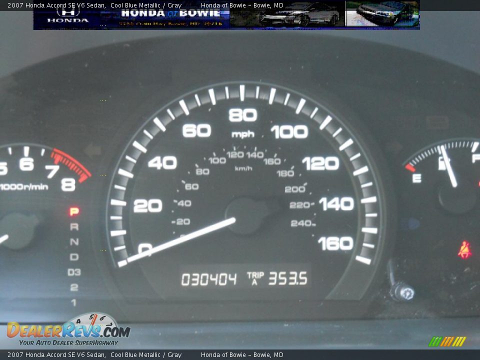 2007 Honda Accord SE V6 Sedan Cool Blue Metallic / Gray Photo #20