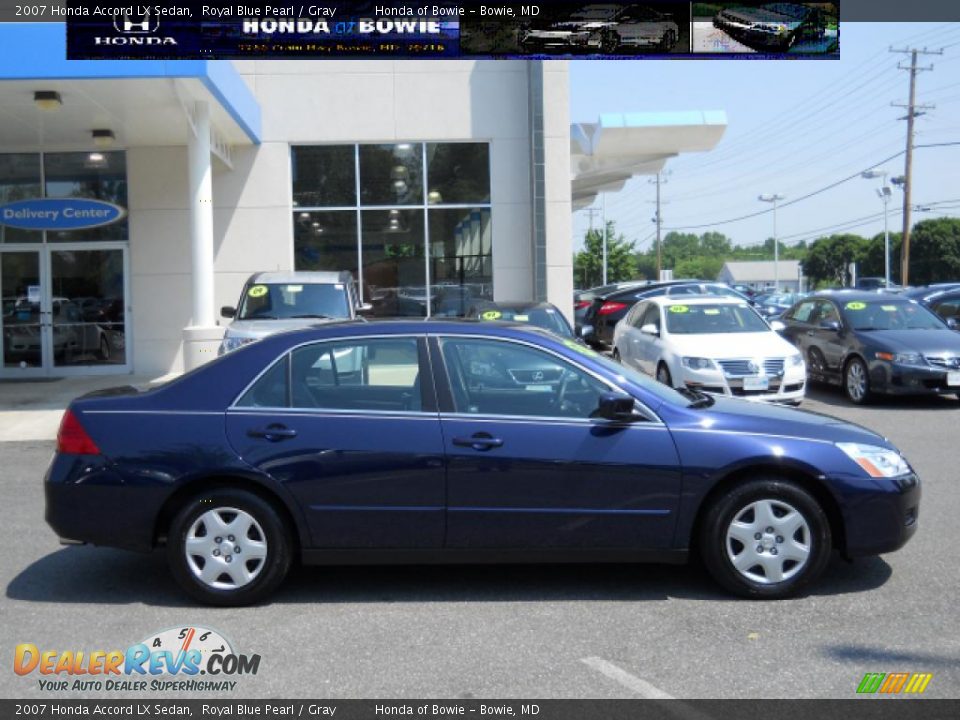 2007 Honda Accord LX Sedan Royal Blue Pearl / Gray Photo #2