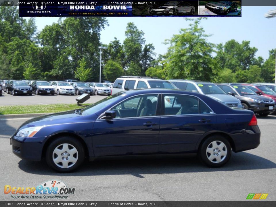 2007 Honda Accord LX Sedan Royal Blue Pearl / Gray Photo #6