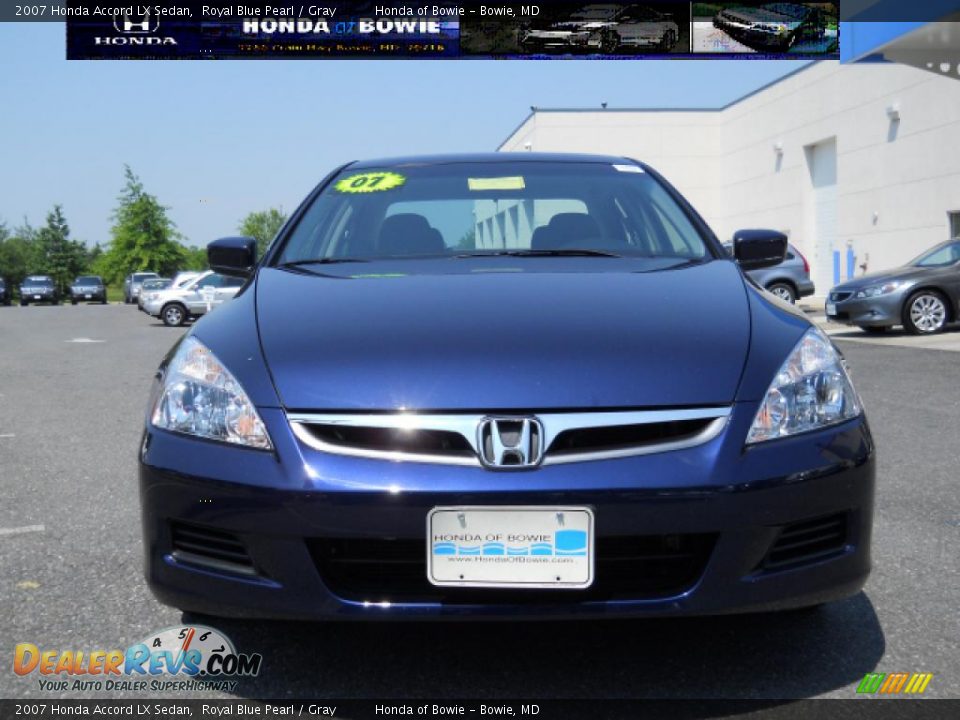 2007 Honda Accord LX Sedan Royal Blue Pearl / Gray Photo #8