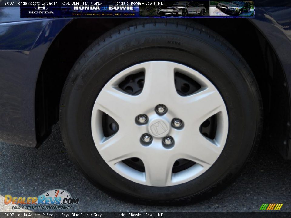 2007 Honda Accord LX Sedan Royal Blue Pearl / Gray Photo #9