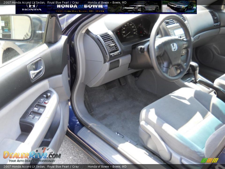 2007 Honda Accord LX Sedan Royal Blue Pearl / Gray Photo #10
