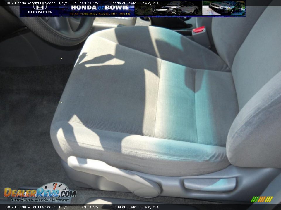 2007 Honda Accord LX Sedan Royal Blue Pearl / Gray Photo #11