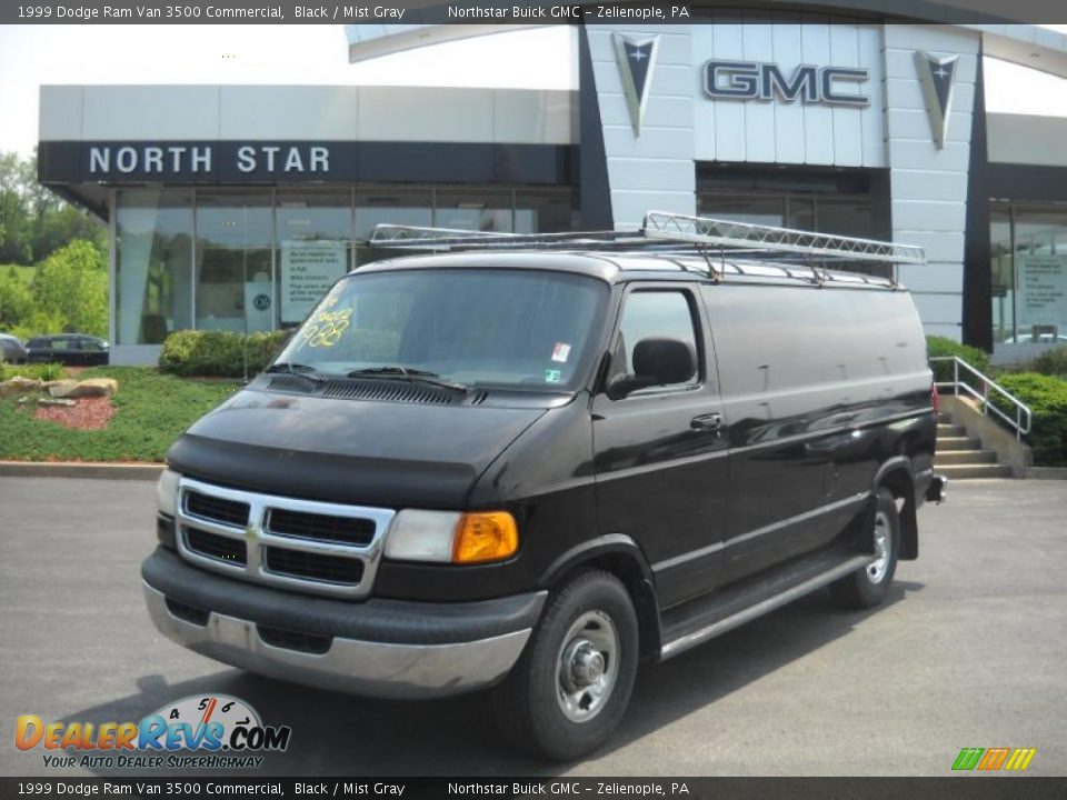 1999 Dodge Ram Van 3500 Commercial Black / Mist Gray Photo #1