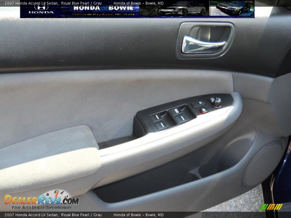 2007 Honda Accord LX Sedan Royal Blue Pearl / Gray Photo #12