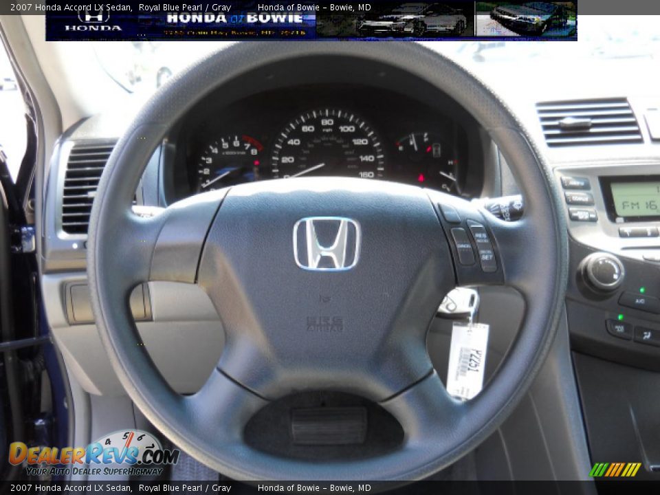 2007 Honda Accord LX Sedan Royal Blue Pearl / Gray Photo #18