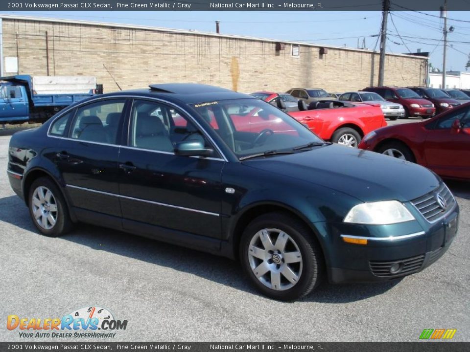 2001 Volkswagen Passat GLX Sedan Pine Green Metallic / Gray Photo #3