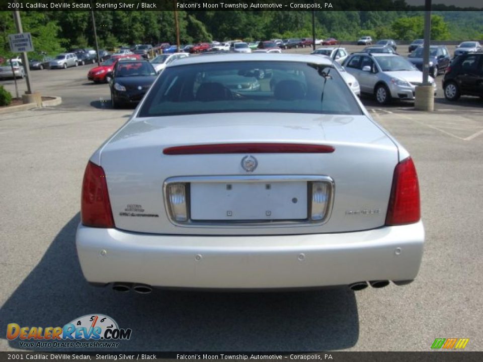 2001 Cadillac DeVille Sedan Sterling Silver / Black Photo #3
