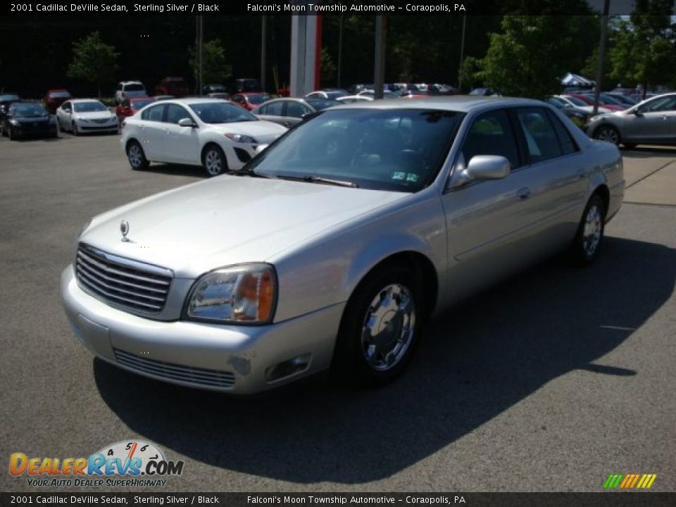 2001 Cadillac DeVille Sedan Sterling Silver / Black Photo #5