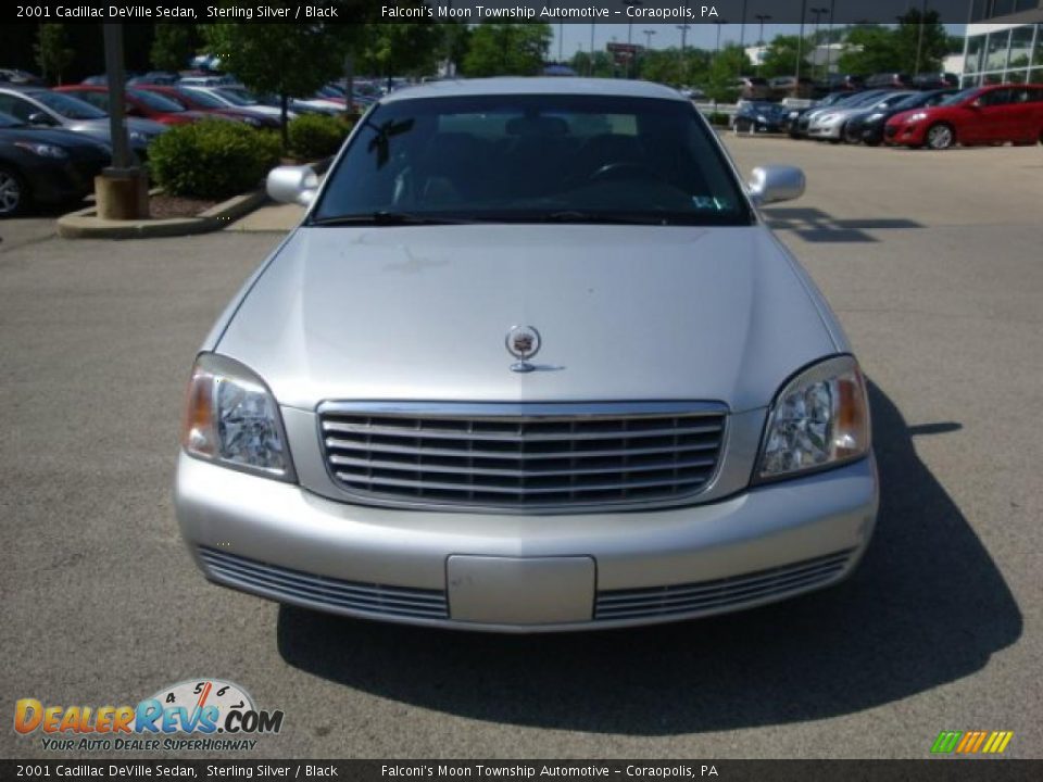 2001 Cadillac DeVille Sedan Sterling Silver / Black Photo #6