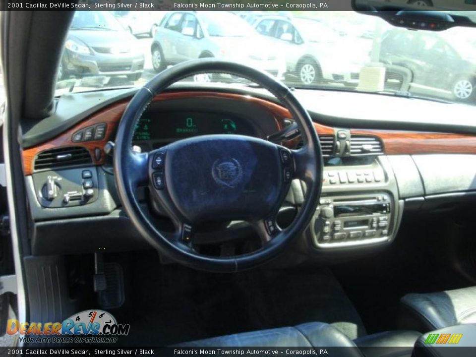 2001 Cadillac DeVille Sedan Sterling Silver / Black Photo #10