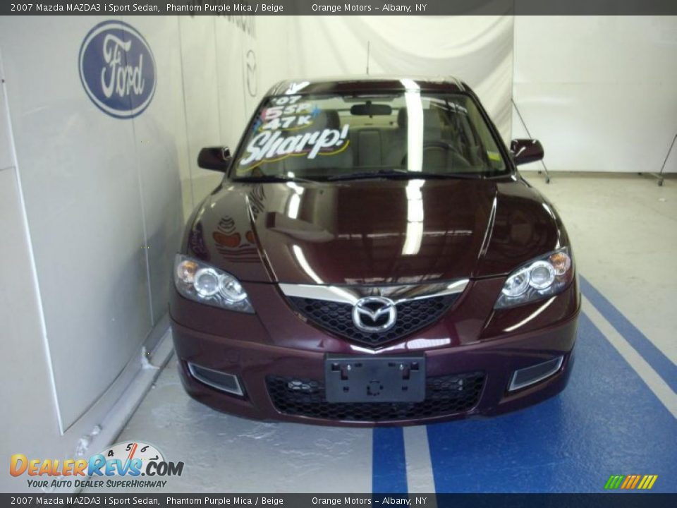 2007 Mazda MAZDA3 i Sport Sedan Phantom Purple Mica / Beige Photo #2