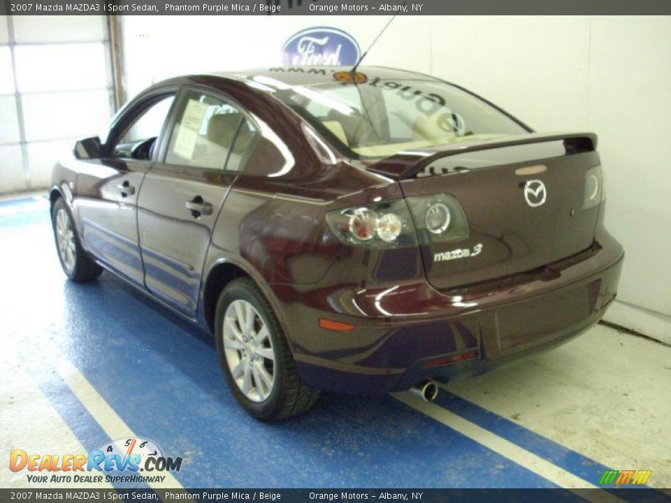2007 Mazda MAZDA3 i Sport Sedan Phantom Purple Mica / Beige Photo #3