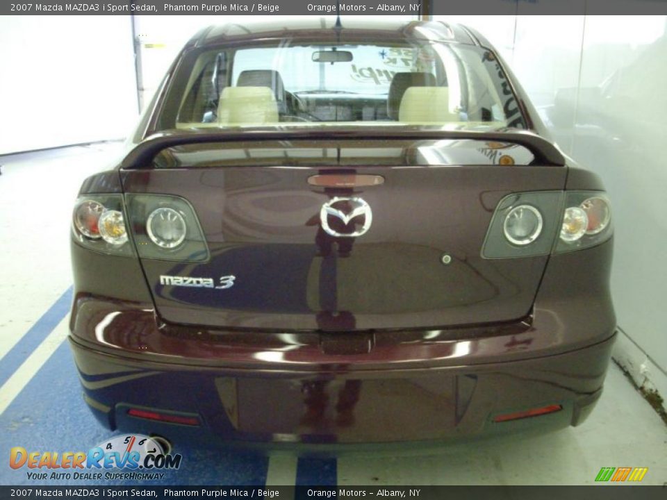 2007 Mazda MAZDA3 i Sport Sedan Phantom Purple Mica / Beige Photo #4