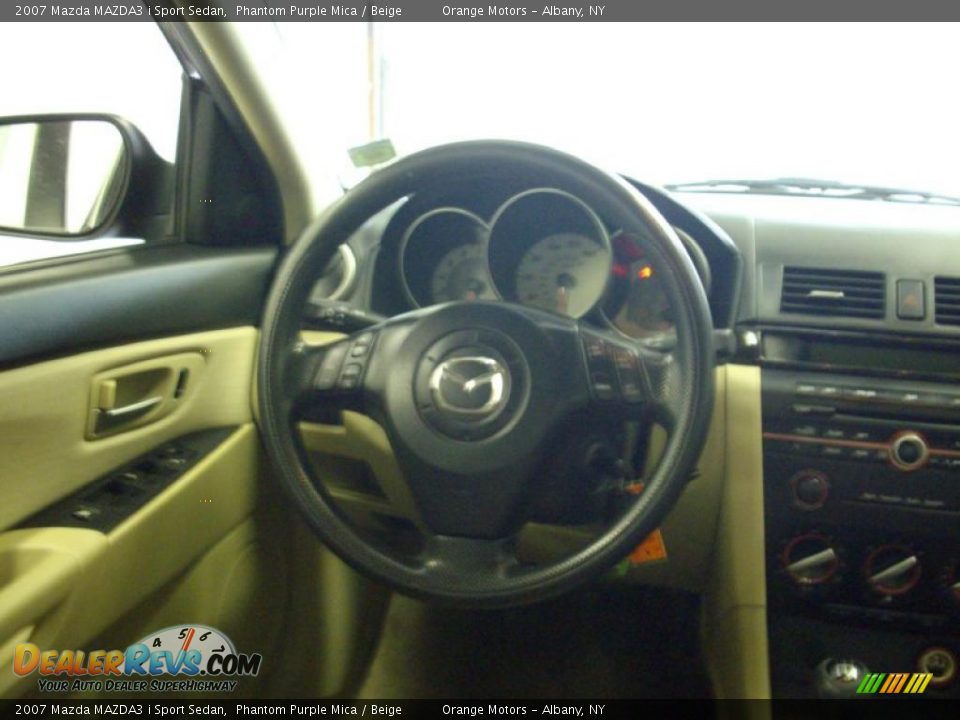 2007 Mazda MAZDA3 i Sport Sedan Phantom Purple Mica / Beige Photo #11
