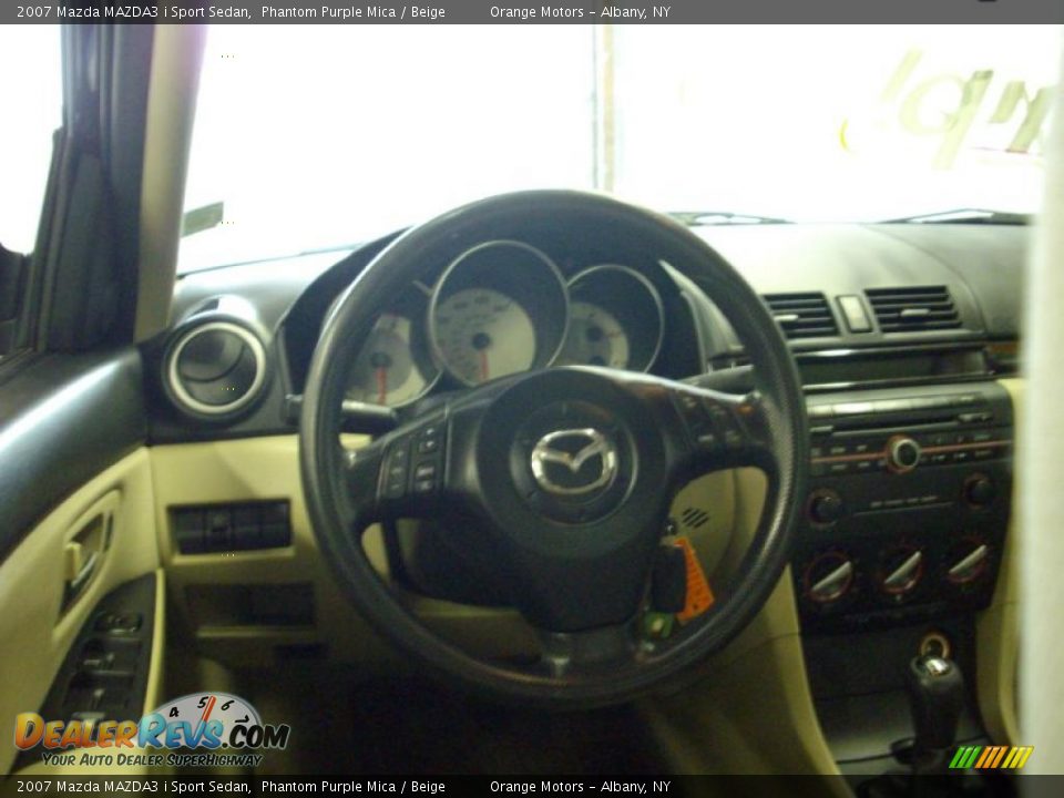 2007 Mazda MAZDA3 i Sport Sedan Phantom Purple Mica / Beige Photo #12