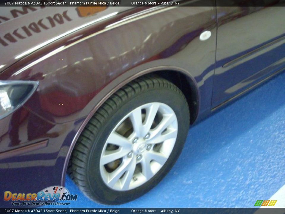 2007 Mazda MAZDA3 i Sport Sedan Phantom Purple Mica / Beige Photo #13