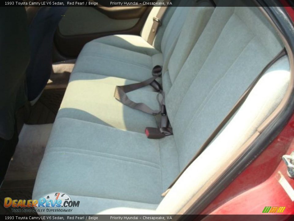 1993 Toyota Camry LE V6 Sedan Red Pearl / Beige Photo #14
