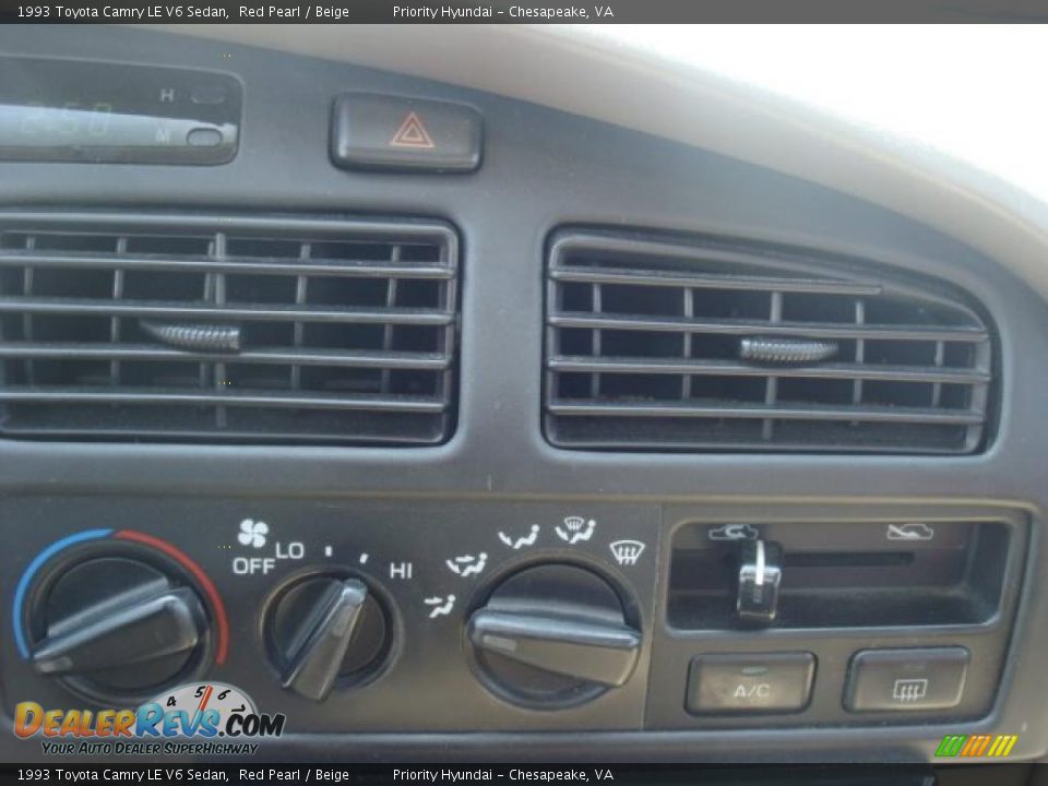 1993 Toyota Camry LE V6 Sedan Red Pearl / Beige Photo #17