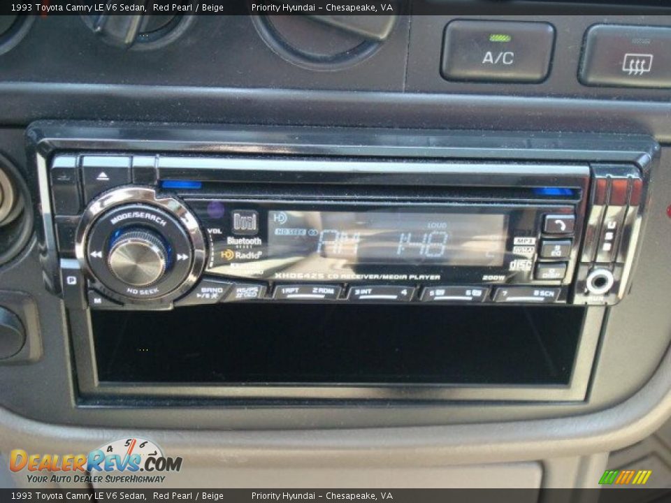 1993 Toyota Camry LE V6 Sedan Red Pearl / Beige Photo #18