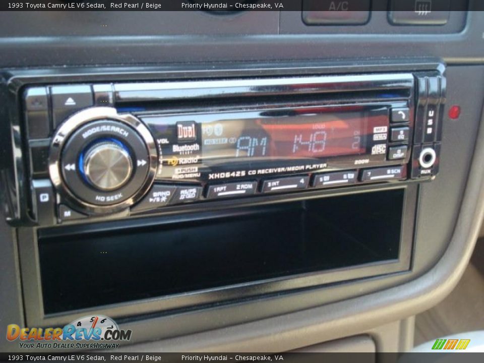 1993 Toyota Camry LE V6 Sedan Red Pearl / Beige Photo #19