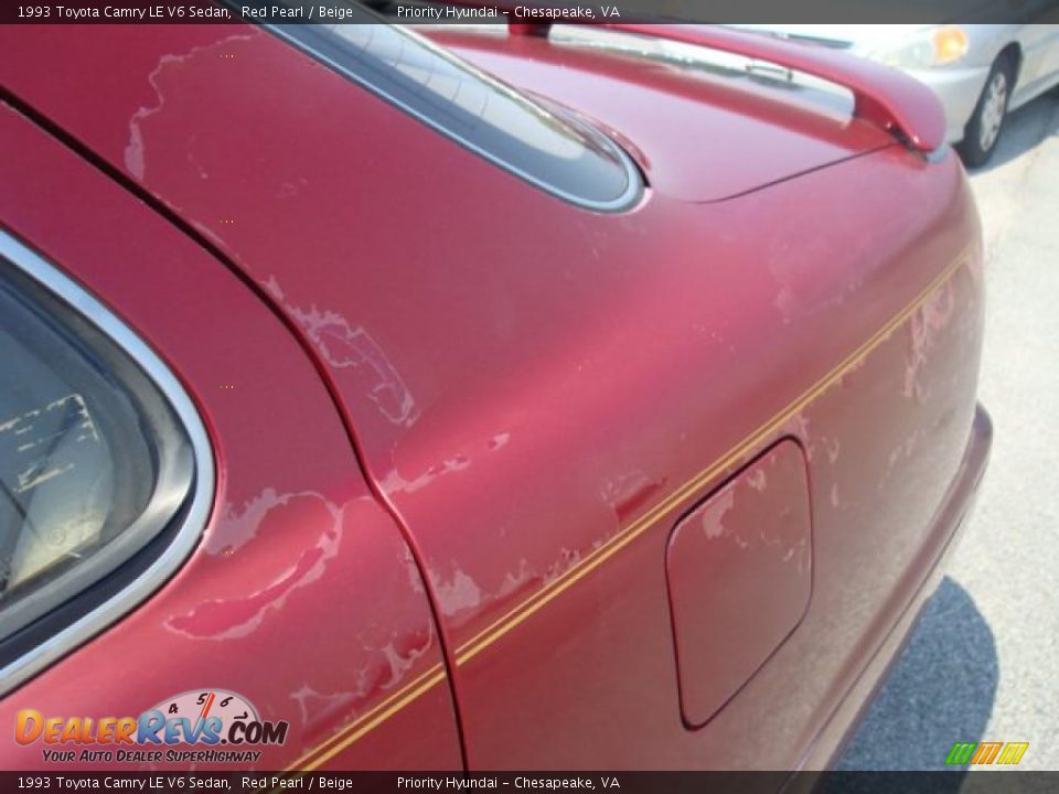 1993 Toyota Camry LE V6 Sedan Red Pearl / Beige Photo #26