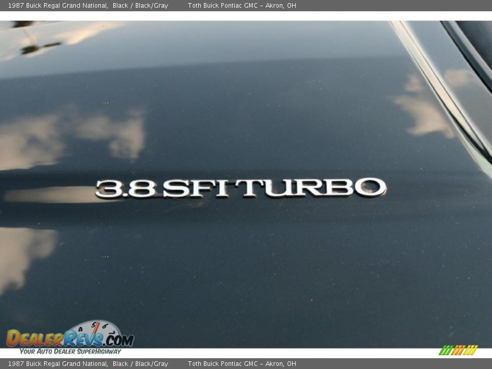 1987 Buick Regal Grand National Black / Black/Gray Photo #7